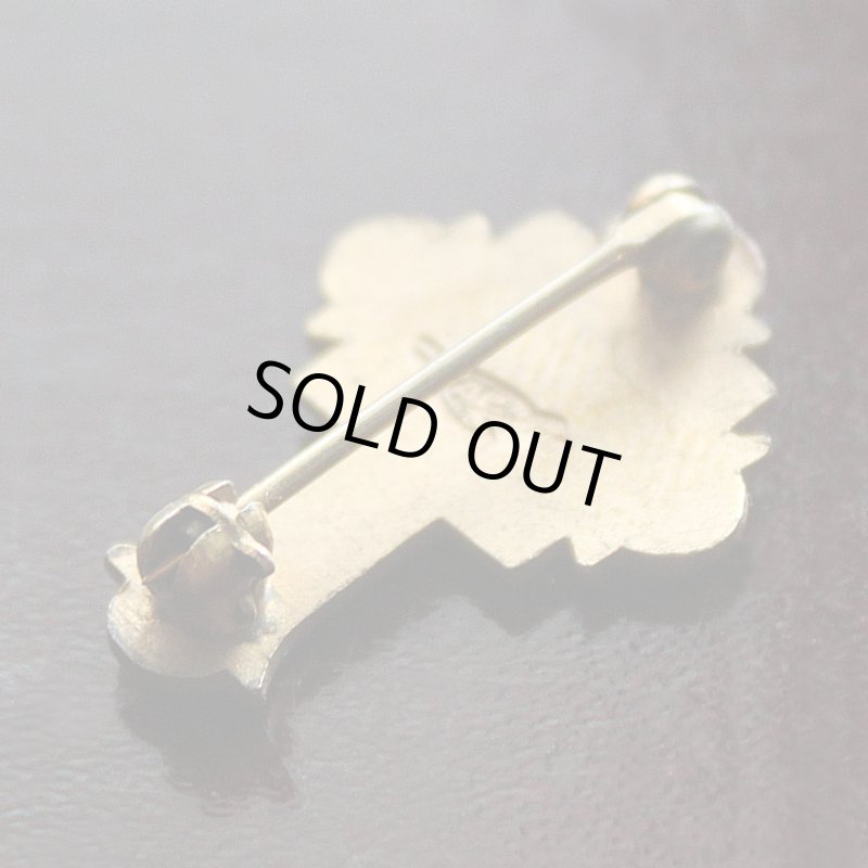 画像3: USAヴィンテージ1930s十字架ピンバッジ赤｜キリスト教聖品ULCW終身会員ブローチ (3)