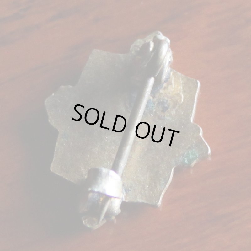 画像4: USAヴィンテージ聖心ピンバッジ｜キリスト教聖品sacred heart of JesusカトリックブローチC (4)