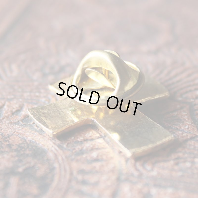 画像3: USAヴィンテージピンバッジ十字架磔刑イエスキリスト像ブローチ｜アンティーク雑貨聖品 (3)