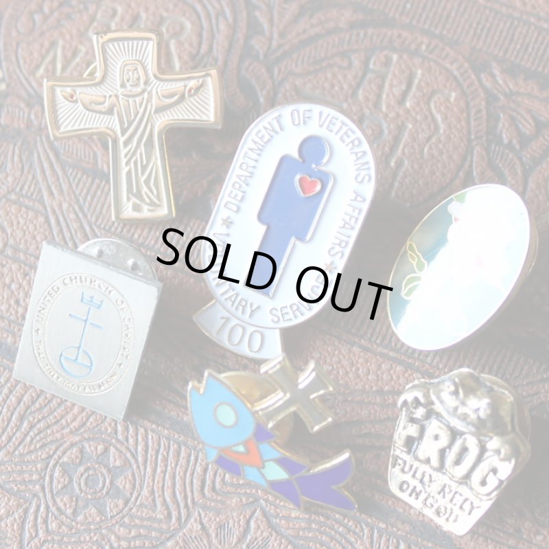 画像5: USAヴィンテージピンバッジ十字架磔刑イエスキリスト像ブローチ｜アンティーク雑貨聖品 (5)