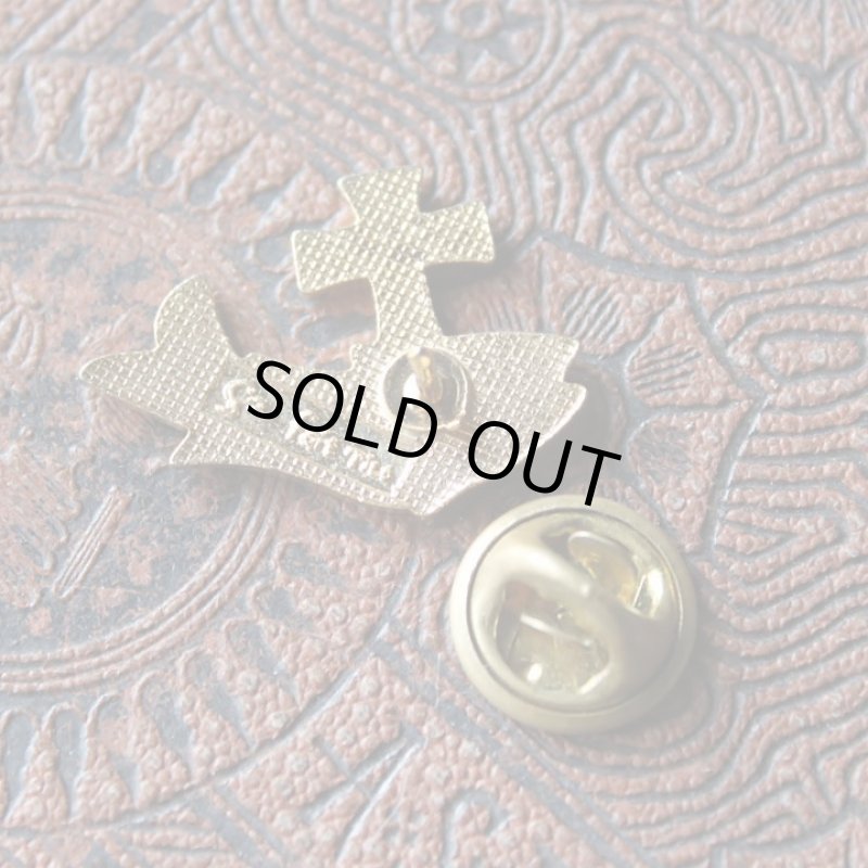 画像2: USAヴィンテージピンバッジ|十字架と魚イクトゥスクリスチャンフィッシュブローチピンズ聖品 (2)