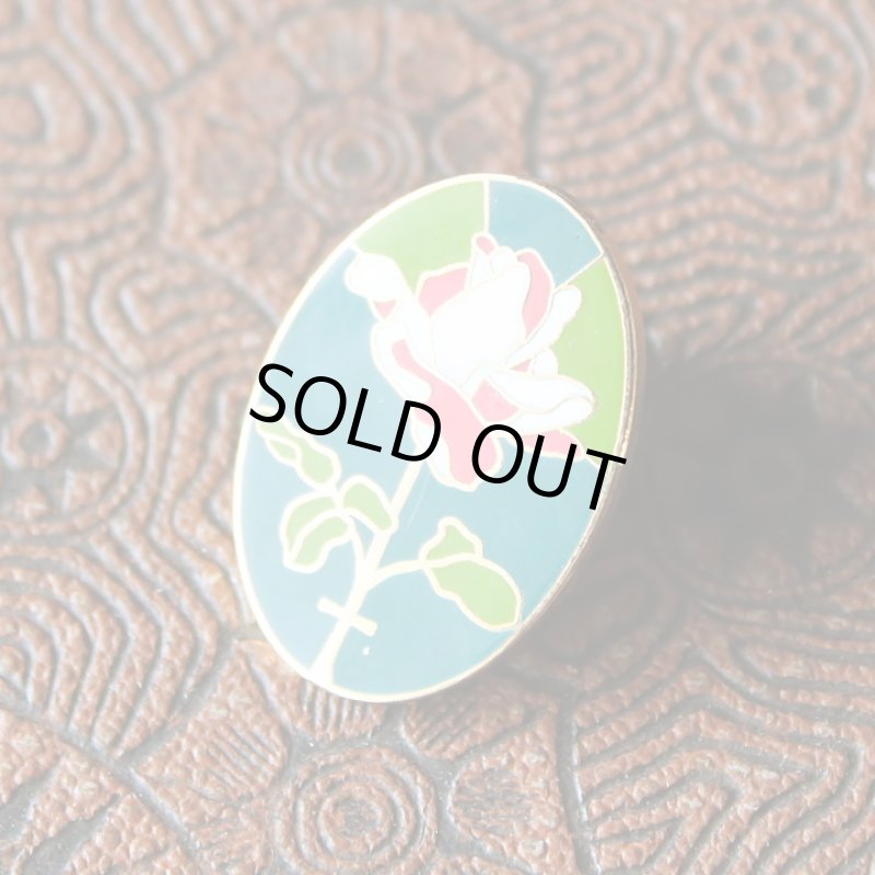 USA90s薔薇と十字架のピンバッジ｜薔薇十字フリーメイソン聖品USAヴィンテージ