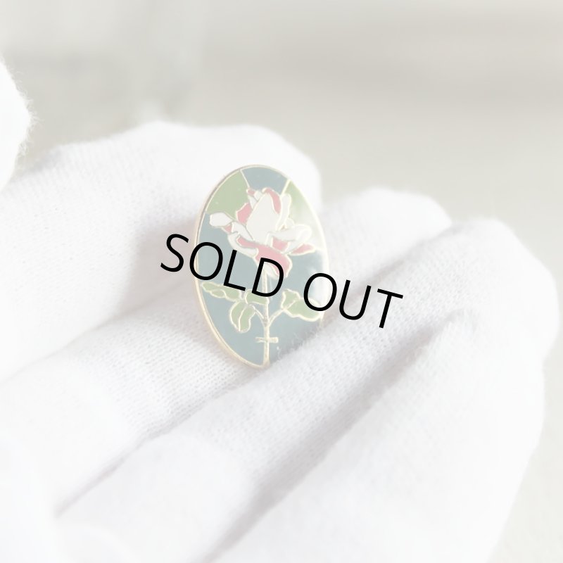 USA90s薔薇と十字架のピンバッジ｜薔薇十字フリーメイソン聖品USAヴィンテージ