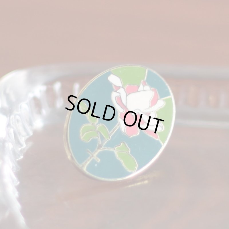 USA90s薔薇と十字架のピンバッジ｜薔薇十字フリーメイソン聖品USAヴィンテージ