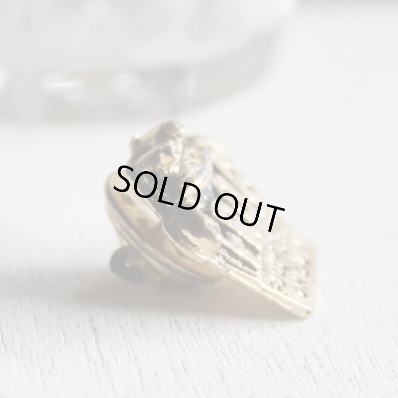 画像3: USA80sヴィンテージキリスト教ピンバッジ｜Fully Rely On God FROG蛙祈り (3)