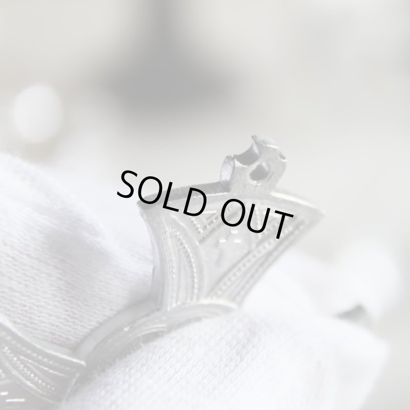 画像3: フランスヴィンテージクロス型メダイ|アンティークメダイイエスの聖心御心とカルメル山の聖母カトリック聖品 (3)