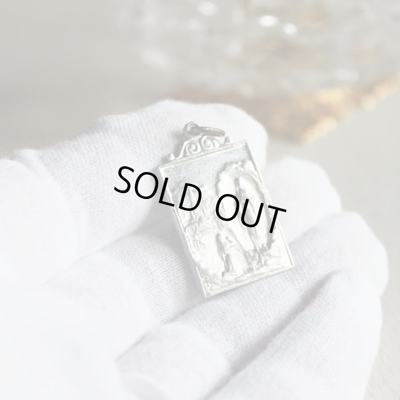 画像3: フランスヴィンテージルルドの泉無原罪の御宿りメダイ｜アンティークメダイキリスト教カトリックマリア聖品 (3)