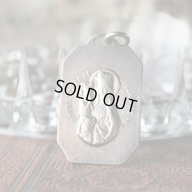 画像2: 聖クリストファー・聖アンナとマリアのメダイ｜アンティークメダイカトリックフランスヴィンテージ (2)