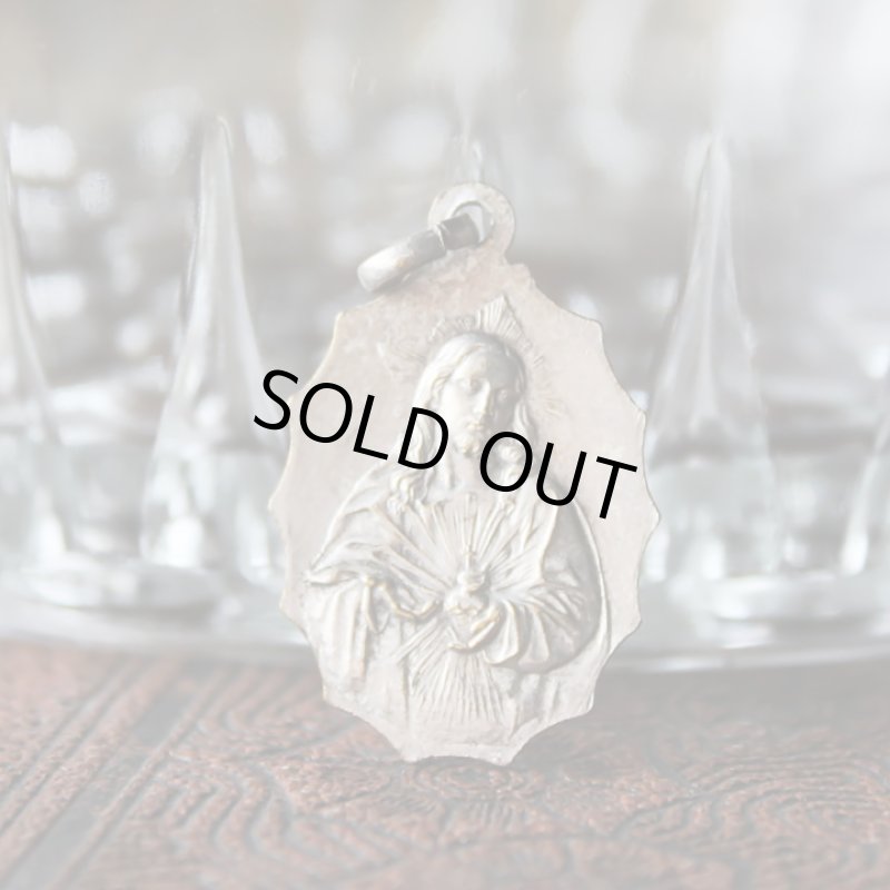 画像2: 絶えざる御助けの聖母子・イエスの御心聖心メダイ｜アンティークメダイカトリックイタリアヴィンテージ (2)