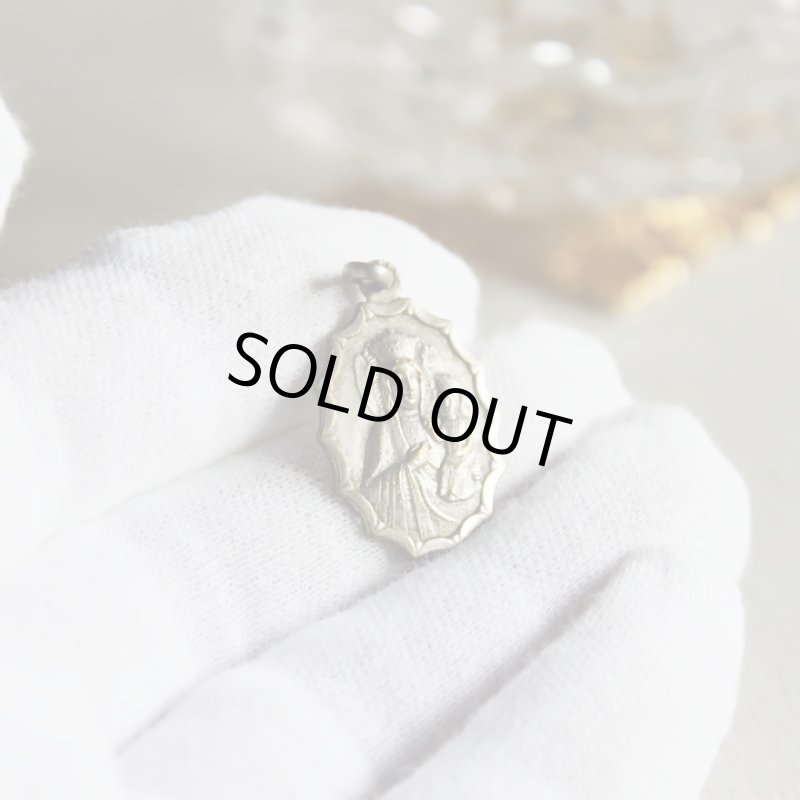 画像4: 絶えざる御助けの聖母子・イエスの御心聖心メダイ｜アンティークメダイカトリックイタリアヴィンテージ (4)