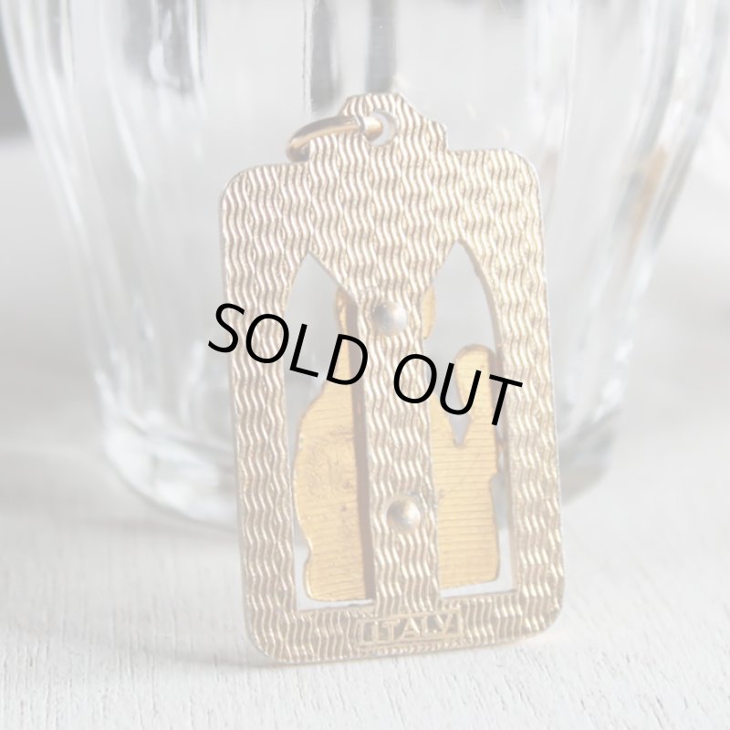 画像4: イタリアヴィンテージメダイ｜聖バルバラギリシャ・東方正教会聖品アンティークメダイ（ゴールド） (4)