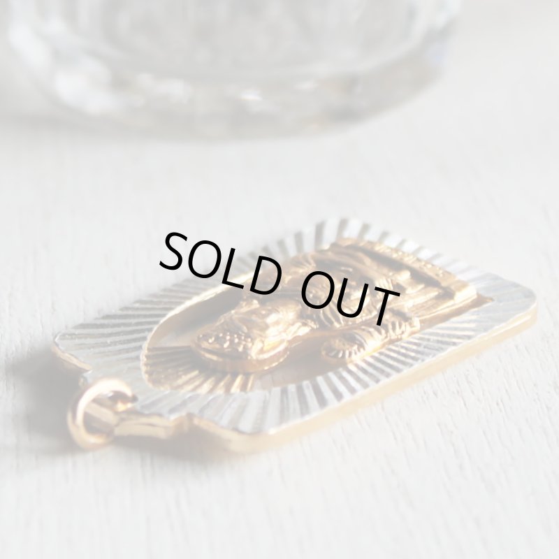 画像3: イタリアヴィンテージメダイ｜聖バルバラギリシャ・東方正教会聖品アンティークメダイ（ゴールド） (3)