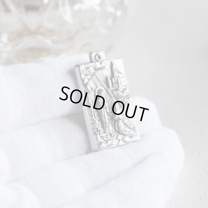 画像4: ルルドの泉無原罪の御宿りメダイ・イタリア｜アンティークメダイカトリック聖品 (4)