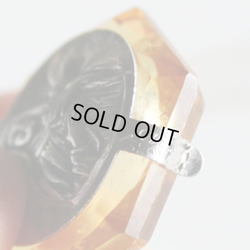 画像15: チェコスロバキア製ヴィンテージ幼きイエスの聖テレジアミニロザリオ入り六芒星ガラスペンダントネックレス (15)