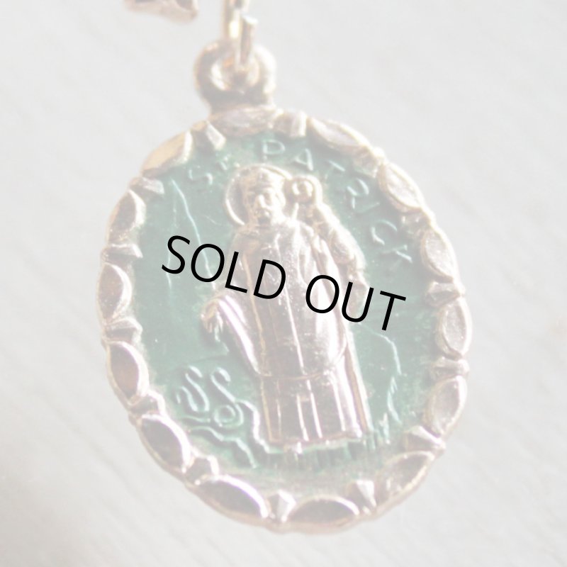 画像5: イタリアヴィンテージ聖パトリックのメダイ付きブローチ|カトリック聖人ピンズ・クリスチャンピンバッジ (5)