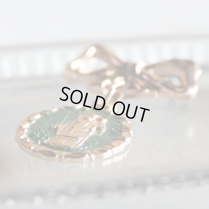 画像3: イタリアヴィンテージ聖パトリックのメダイ付きブローチ|カトリック聖人ピンズ・クリスチャンピンバッジ (3)