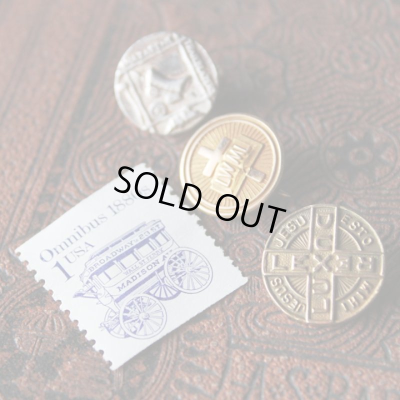 画像3: アメリカヴィンテージキリスト教指導者・光・王・法律の十字架ピンバッジ｜アンティークブローチDUX LUX REX LEX Cross Pins (3)