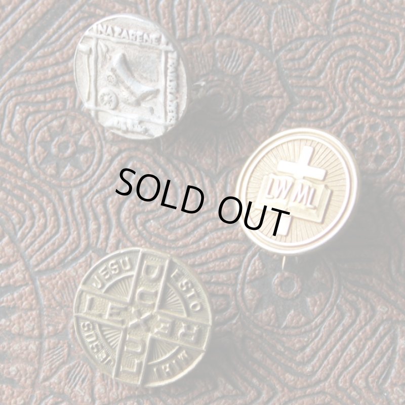 画像3: アメリカヴィンテージモルモン教ナザレ人・幌馬車のピンバッジ｜末日聖徒イエスキリスト教会・開拓者のブローチ (3)