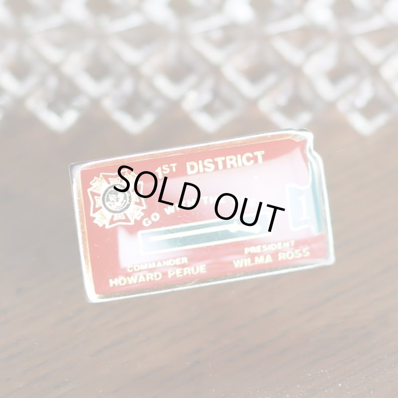 画像2: アメリカン雑貨ヴィンテージピンバッジ・ピンズ｜VFW米軍退役軍人カンザス州第１区ライフル (2)