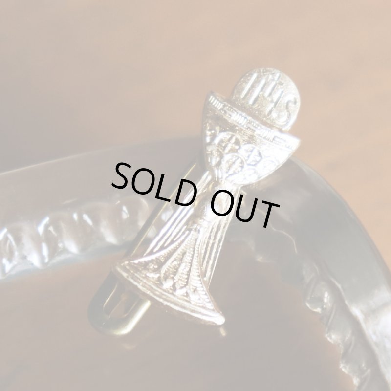 画像3: USAヴィンテージキリスト教初聖体・聖杯ブローチIHS｜first holy communionアンティークアクセサリー (3)