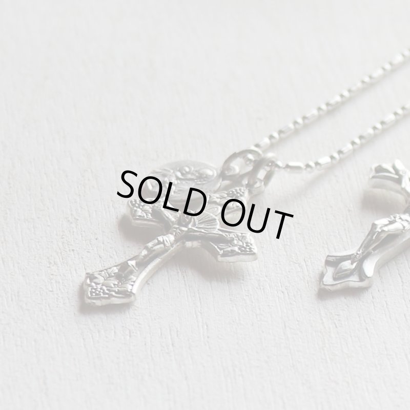 イタリアヴィンテージキリスト教ネックレス十字架と葡萄・聖アンソニー・パドヴァの聖アントニオのメダイ