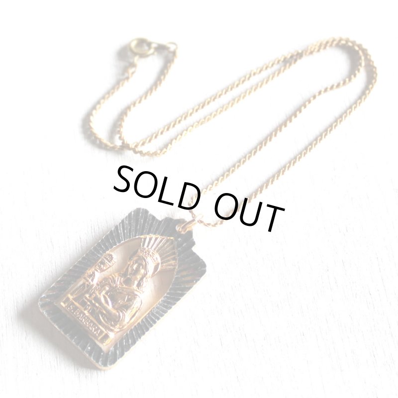 アンティークメダイ｜イタリアヴィンテージ聖バルバラのメダイ・ギリシャ・東方正教会・カトリック聖品