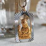 アンティークメダイ｜イタリアヴィンテージ聖バルバラのメダイ・ギリシャ・東方正教会・カトリック聖品