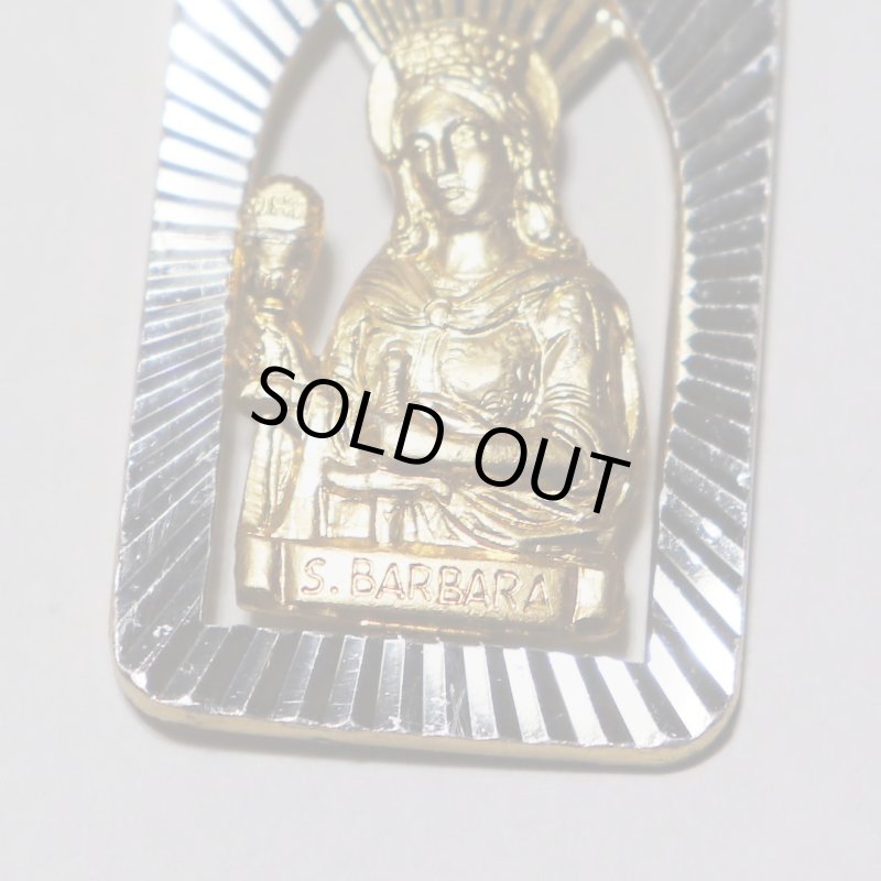 アンティークメダイ｜イタリアヴィンテージ聖バルバラのメダイ・ギリシャ・東方正教会・カトリック聖品