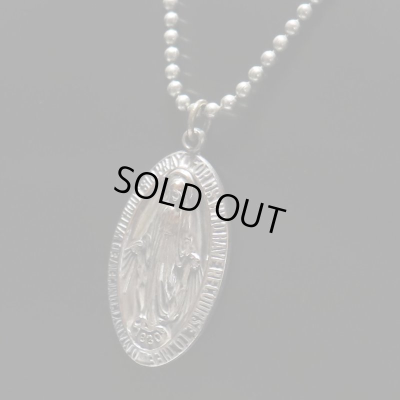 フランスヴィンテージ不思議のメダイ無原罪の聖母マリアメダイネックレス
