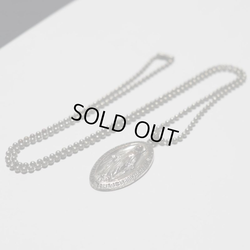 フランスヴィンテージ不思議のメダイ無原罪の聖母マリアメダイネックレス