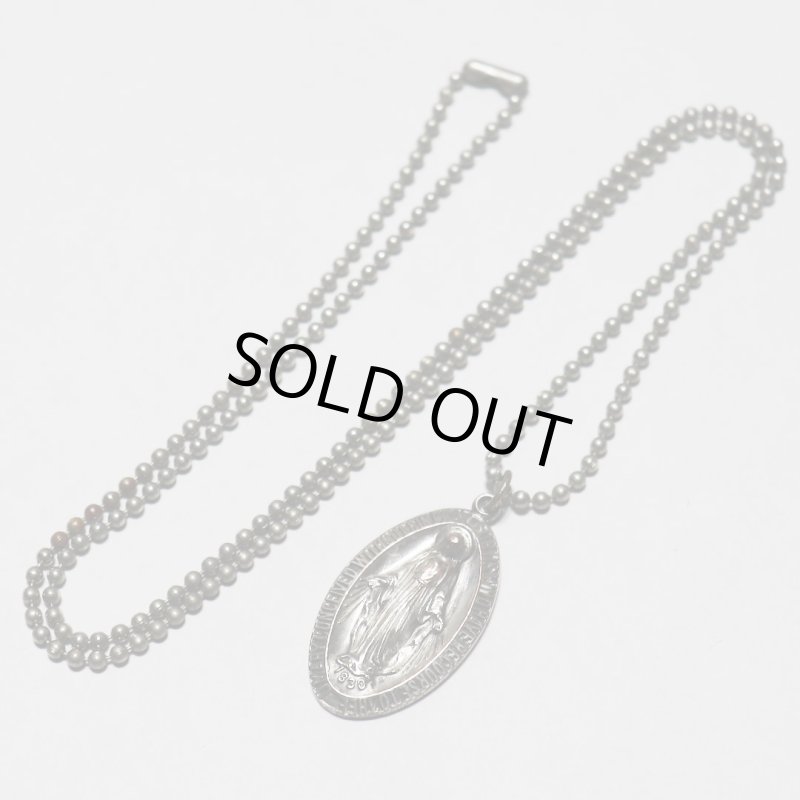 フランスヴィンテージ不思議のメダイ無原罪の聖母マリアメダイネックレス