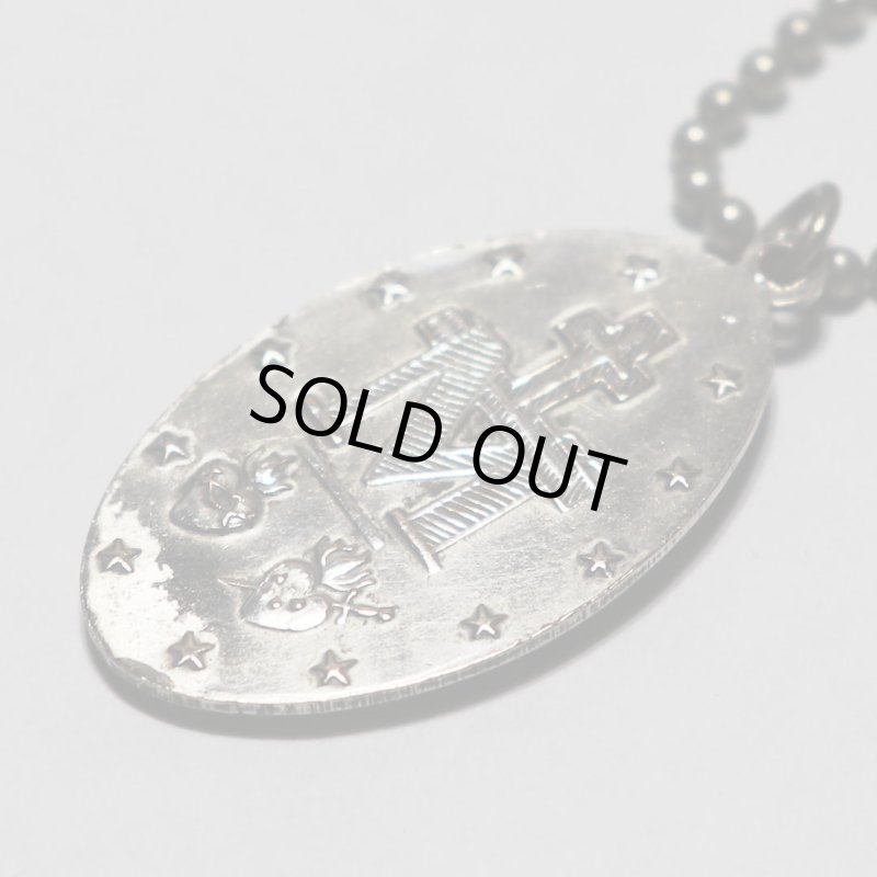 フランスヴィンテージ不思議のメダイ無原罪の聖母マリアメダイネックレス