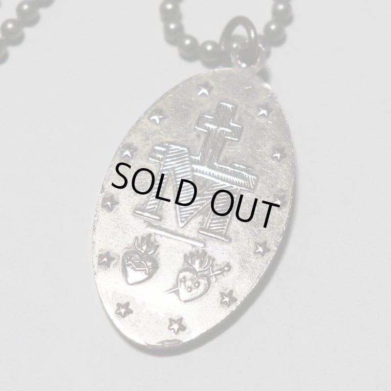 フランスヴィンテージ不思議のメダイ無原罪の聖母マリアメダイネックレス