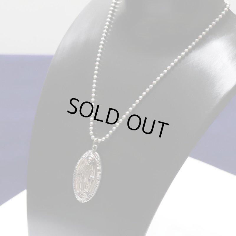 フランスヴィンテージ不思議のメダイ無原罪の聖母マリアメダイネックレス