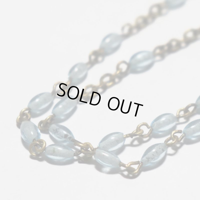 フランスアンティークガラスビーズのロザリオ・横顔の聖母マリア