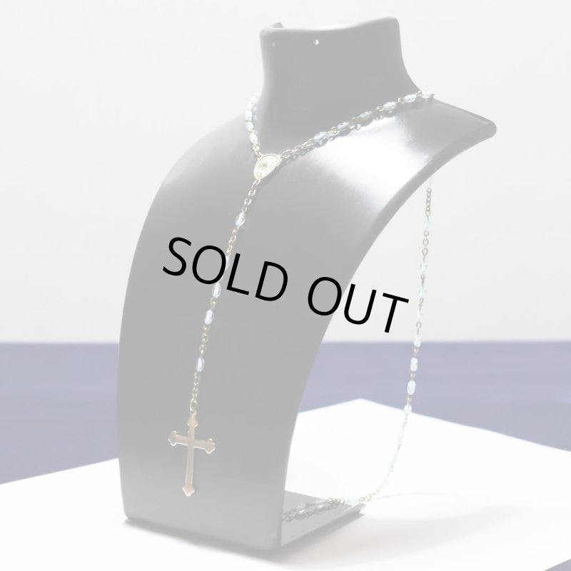 フランスアンティークガラスビーズのロザリオ・横顔の聖母マリア