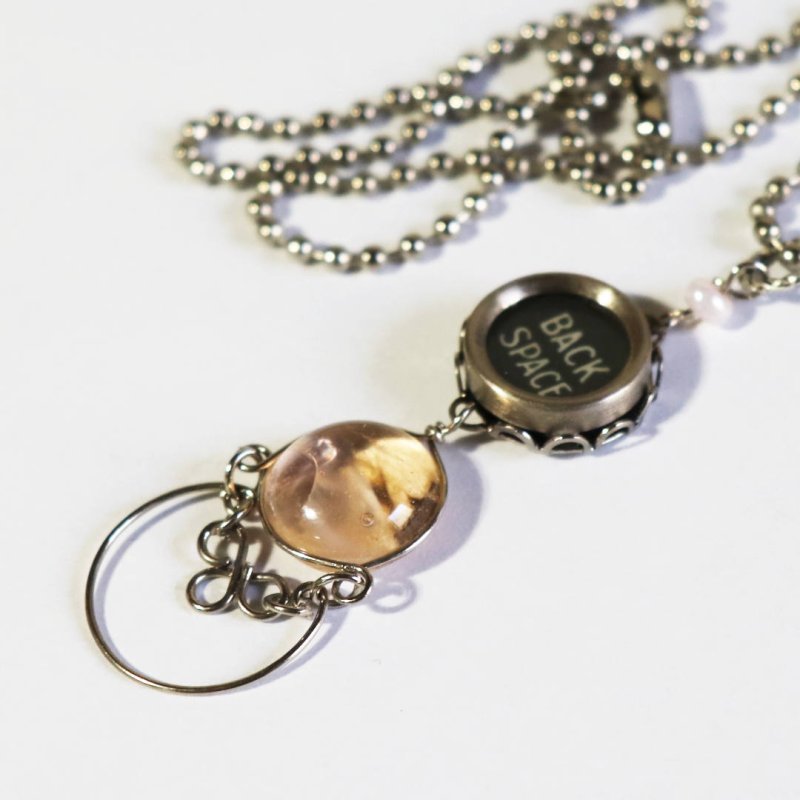 USAヴィンテージタイプライターキーのペンダントネックレス