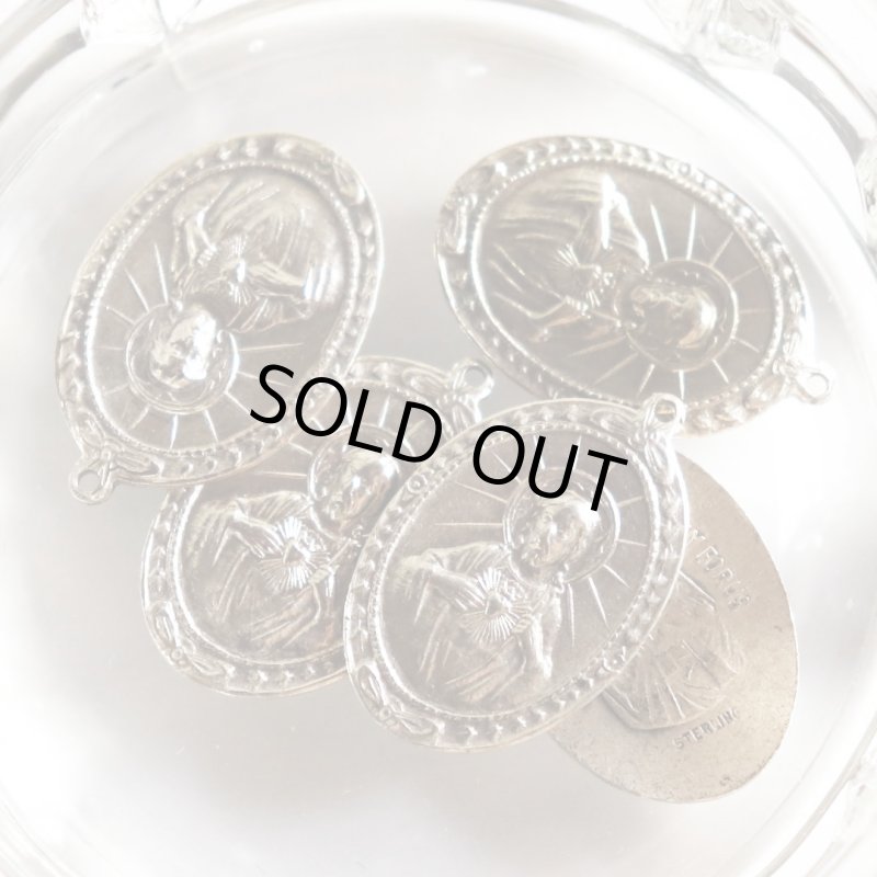 【STERLING SILVER】フランスヴィンテージメダイ｜イエスキリスト・カルメル山の聖母