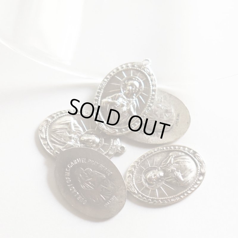 【STERLING SILVER】フランスヴィンテージメダイ｜イエスキリスト・カルメル山の聖母