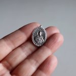 画像7: 【STERLING SILVER】フランスヴィンテージメダイ御心を示すイエスキリスト・カルメル山の聖母子｜銀製シルバーペンダントチャーム (7)