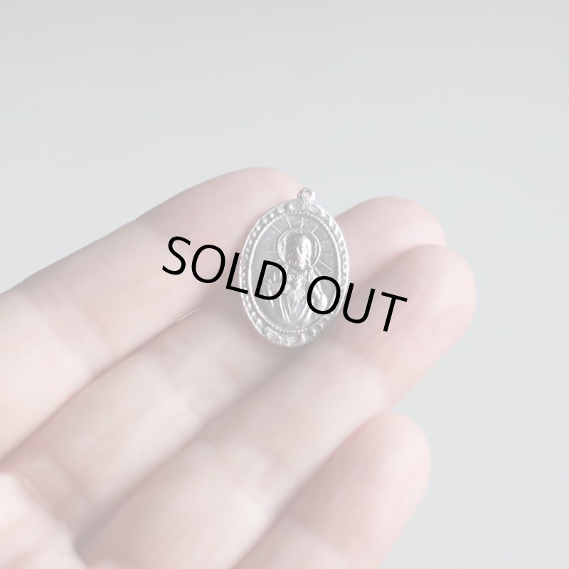 画像7: 【STERLING SILVER】フランスヴィンテージメダイ御心を示すイエスキリスト・カルメル山の聖母子｜銀製シルバーペンダントチャーム (7)