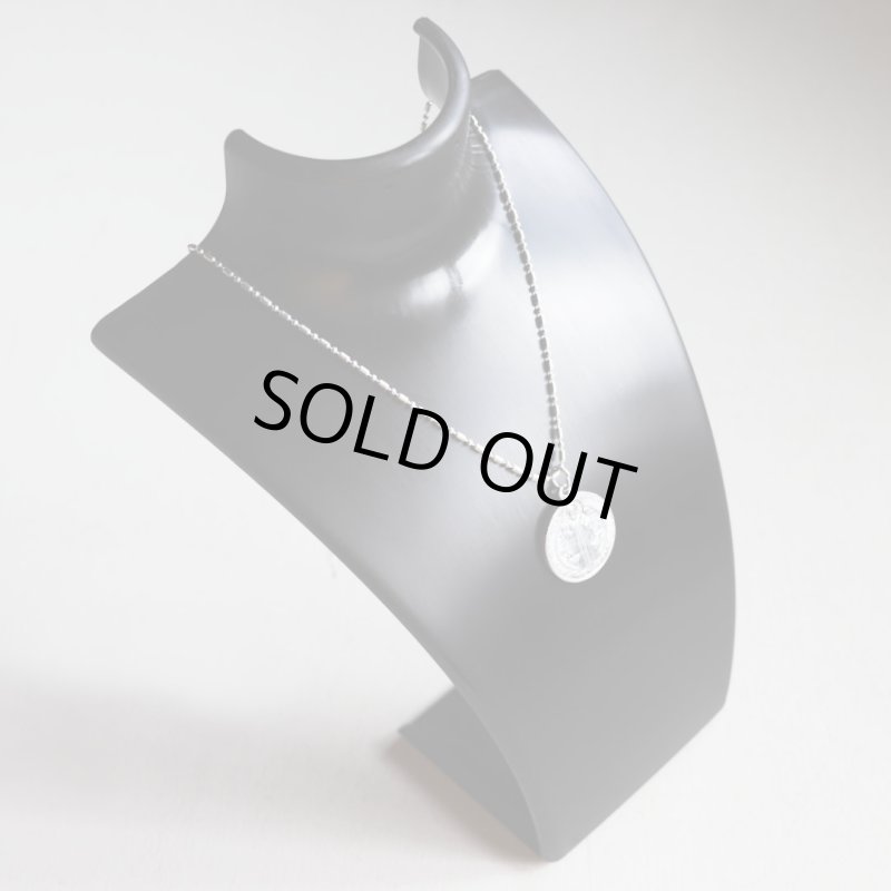 イタリアヴィンテージ聖ベネディクトのアルミメダイ｜悪魔祓いお守りベネディクトゥス聖人カトリック