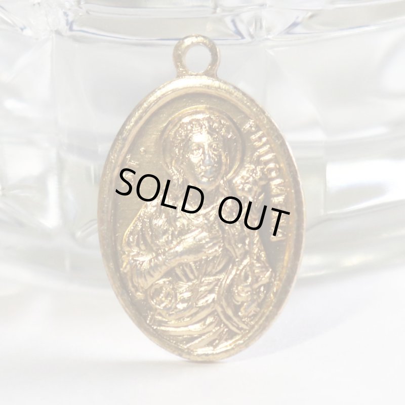 イタリア製ヴィンテージ聖フィロメナ｜子供・若者・貧弱・絶望・病人の守護聖人｜アンティークメダイ
