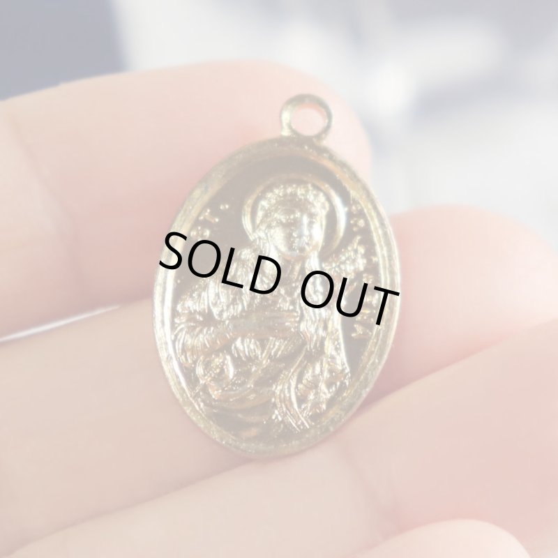 イタリア製ヴィンテージ聖フィロメナ｜子供・若者・貧弱・絶望・病人の守護聖人｜アンティークメダイ