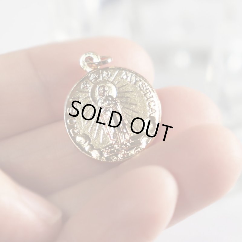 イタリア製くすしき薔薇の聖母ローザミスティカ｜奇しき薔薇の聖母マリア・アンティークメダイ