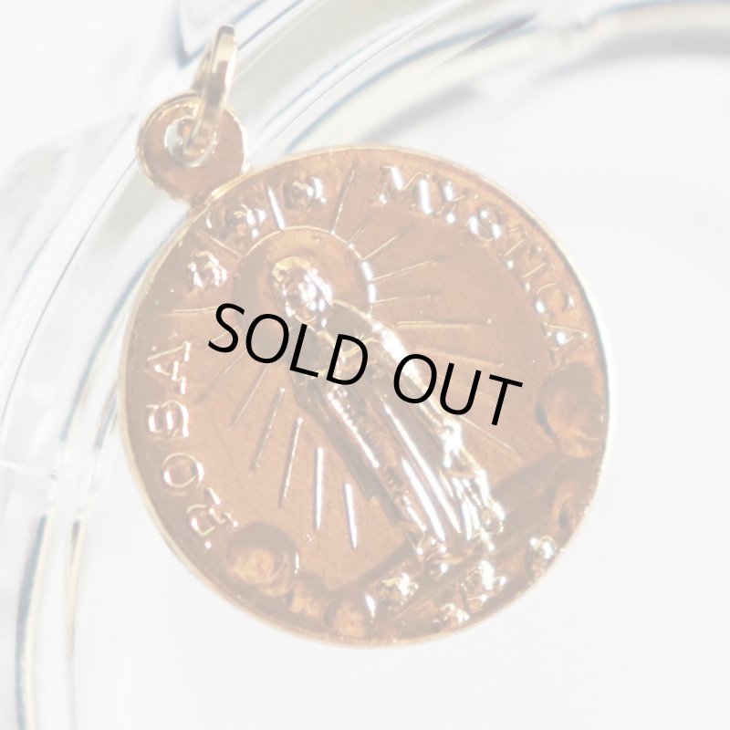 イタリア製くすしき薔薇の聖母ローザミスティカ｜奇しき薔薇の聖母マリア・アンティークメダイ