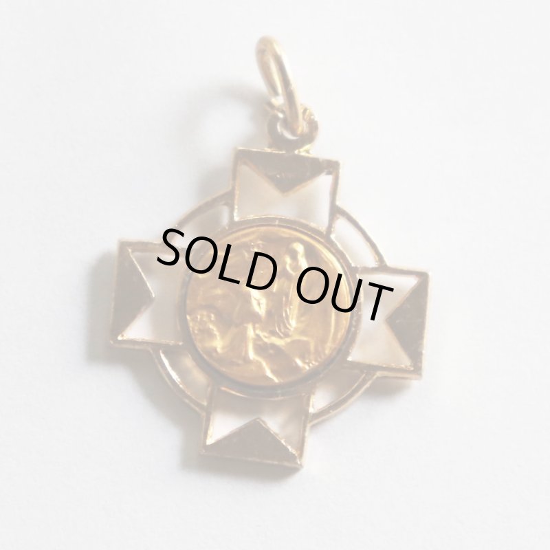 ルルドの泉無原罪の御宿り聖母マリアメダイ｜イタリア製アンティークメダイカトリック聖品