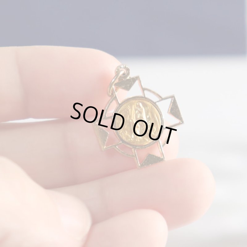 ルルドの泉無原罪の御宿り聖母マリアメダイ｜イタリア製アンティークメダイカトリック聖品