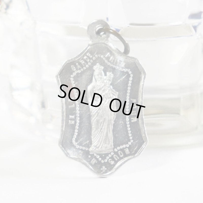 フランスヴィンテージノートルダム・ド・ラ・ガルド聖母マリアと幼子イエスのメダイ｜アンティークメダイ・キリスト教カトリック聖人聖品