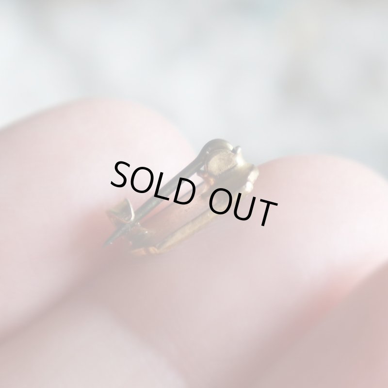 USAヴィンテージクリスチャンクロスピンバッジ水色CHOIR｜アンティークピンズライトブルー十字架/合唱団/音符